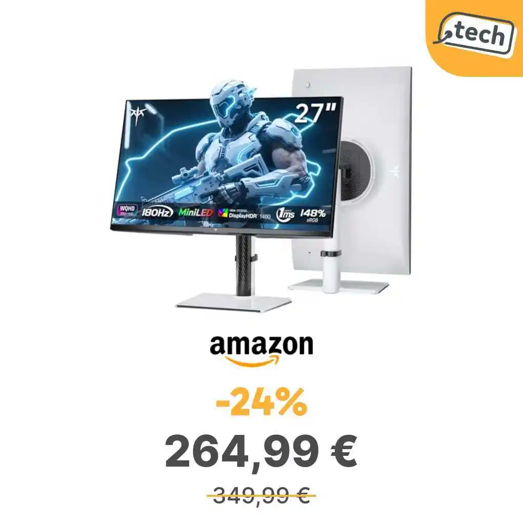 Image from offerte.club: *KTC M27T6 Monitor Mini LED 27" 2K 180Hz HDR1400 1ms* 👉 https://ofcl...