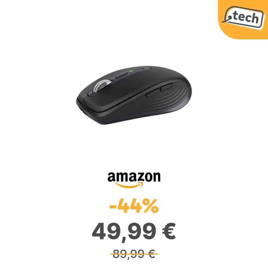 Image from offerte.club: *Logitech MX Anywhere 3S, Mouse Wireless Compatto, USB C, Bluetooth*  ...