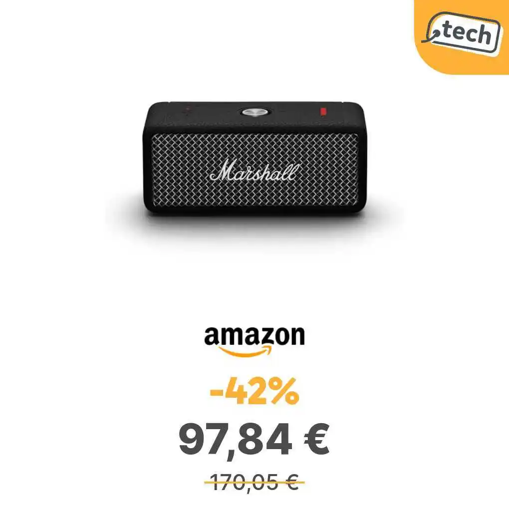 Image from offerte.club: *Marshall Emberton II Altoparlante Bluetooth Portatile IP67 Ricarica R...