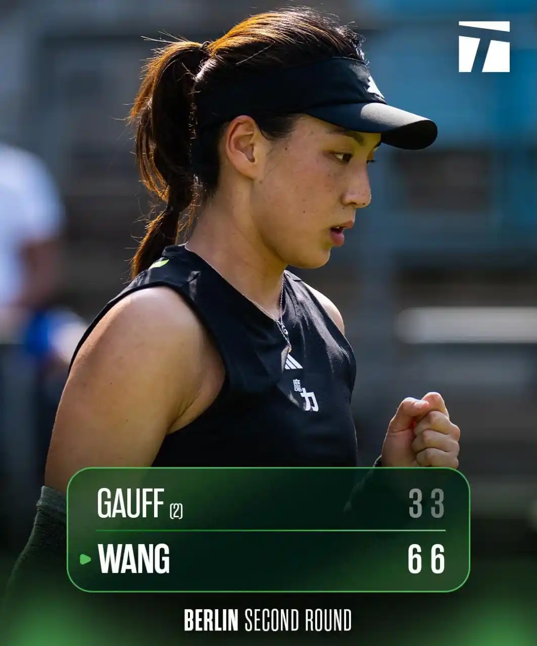 Image from Knéel Do Esporte: MITADA DA WANG, ELA ELIMINOU A COCO GAUFF DO WTA 500 DE BERLIN...