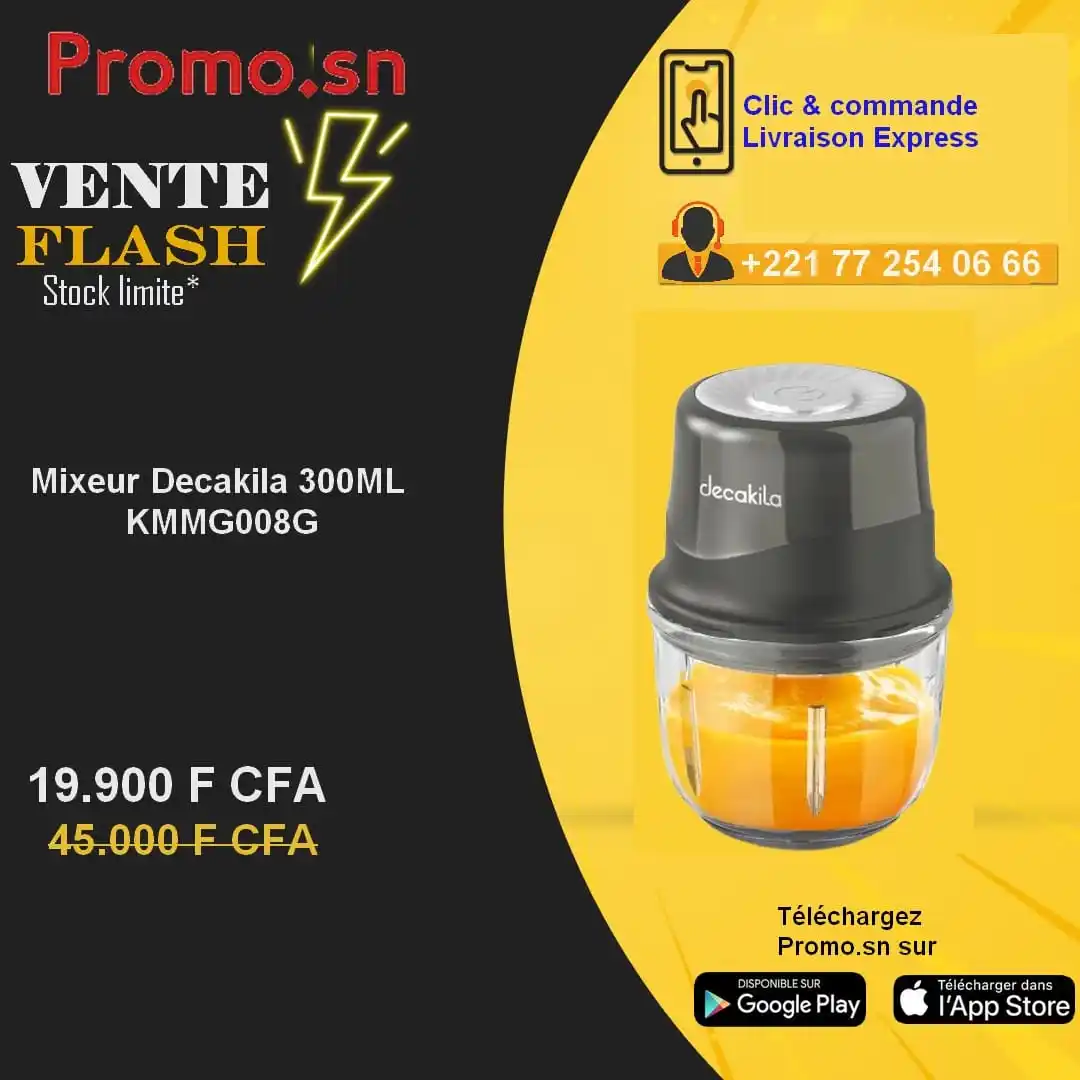 Image from Promo.sn: Mixeur Decakila 300ML KMMG008G – Compact, puissant et pratique pour vo...