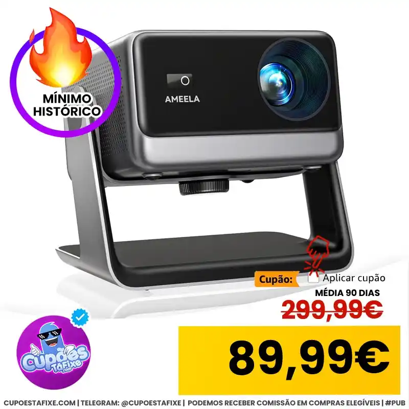 Image from Cupões Tá Fixe 🔥: 😮 Ontem vendemos 33 projetores de 90€️  ⚡️Projetor 30.000 Lúmenes c/ ...