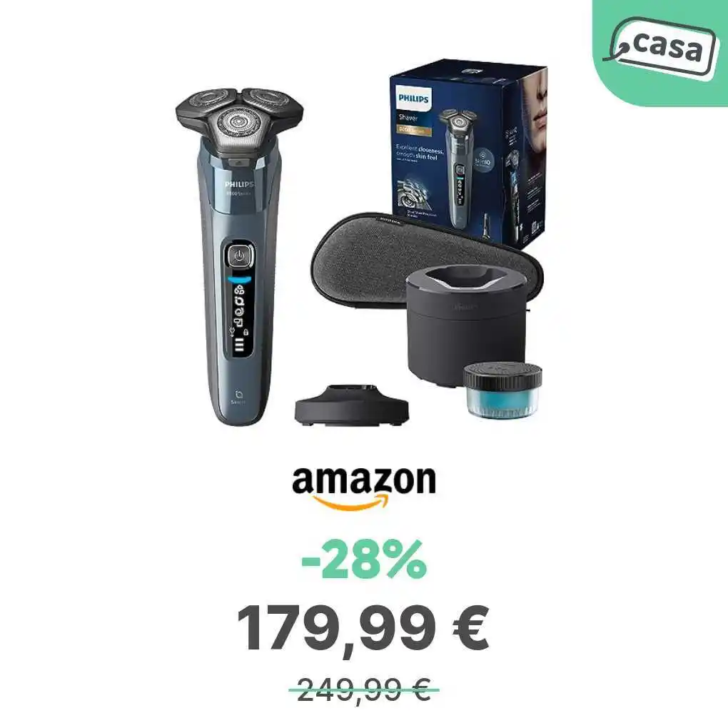 Image from offerte.club: *Philips S8000 - Rasoio elettrico Wet & Dry, rifinitore scomparsa e ac...