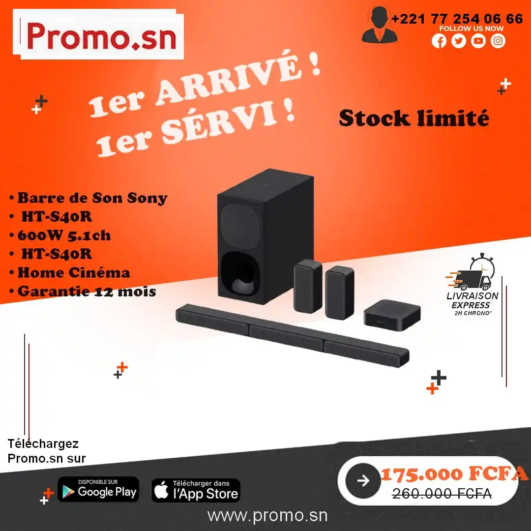 Image from Promo.sn: Plongez dans l'univers du cinéma à la maison avec la Barre de Son Sony...