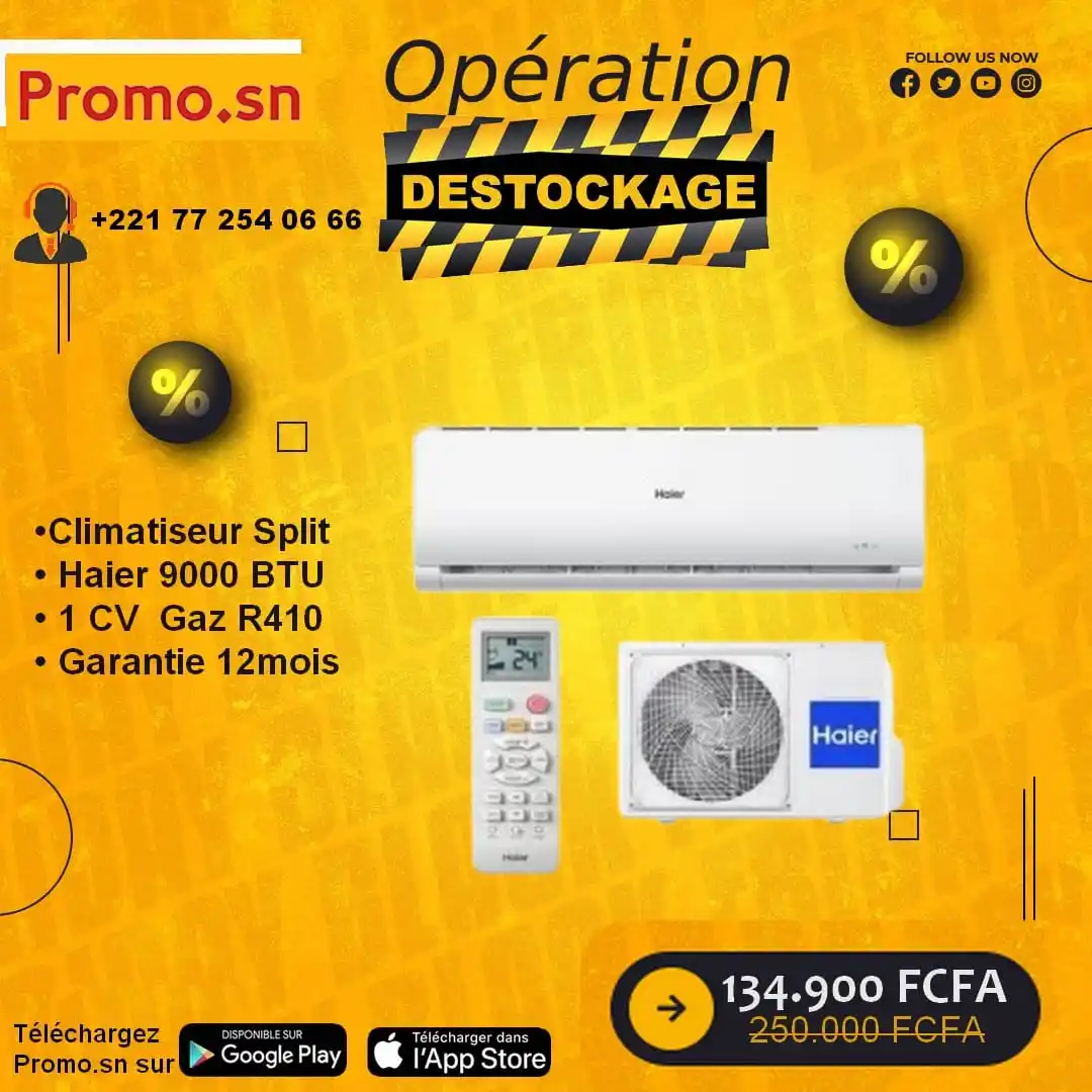 Image from Promo.sn: Rafraîchissez vos journées avec le Climatiseur Split Haier 9000 BTU ! ...