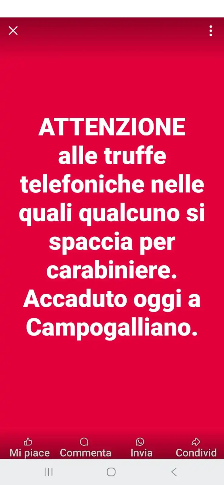 Image from Comune di Campogalliano: 🚨 Segnalazione importante per i cittadini di Campogalliano! 🚨  Quest...