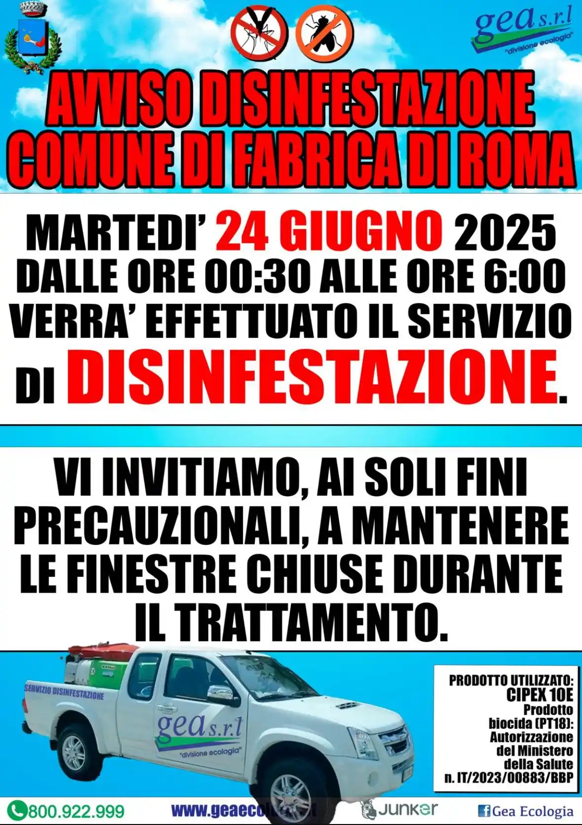 Image from Comune di Fabrica di Roma: ♻️📣 Siamo stati informati dalla Gea che per un imprevisto problema te...