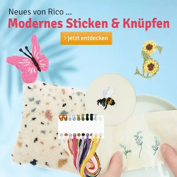 Image from Fischer Wolle: Sticken und Knüpfen – Sie sind zurück, und zwar in neuem Gewand! Rico ...