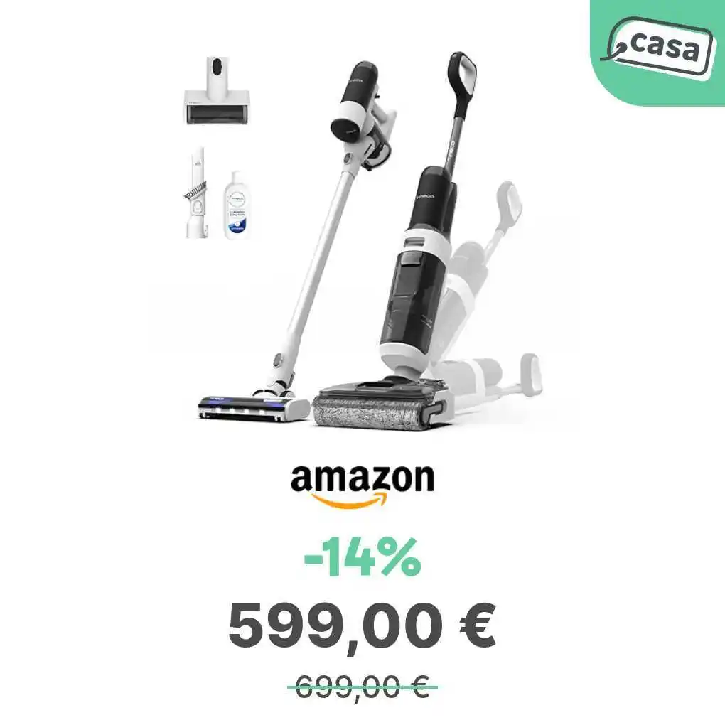 Image from offerte.club: *Tineco Floor ONE Switch S6 Aspirapolvere Lavapavimenti Multifunzione,...