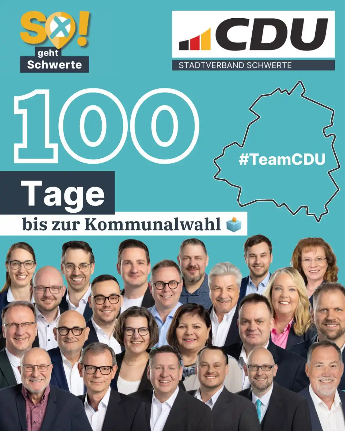 Image from CDU Schwerte: 🗳️ 100 Tage bis zur Kommunalwahl!
Am 14. September hast du die Wahl ...