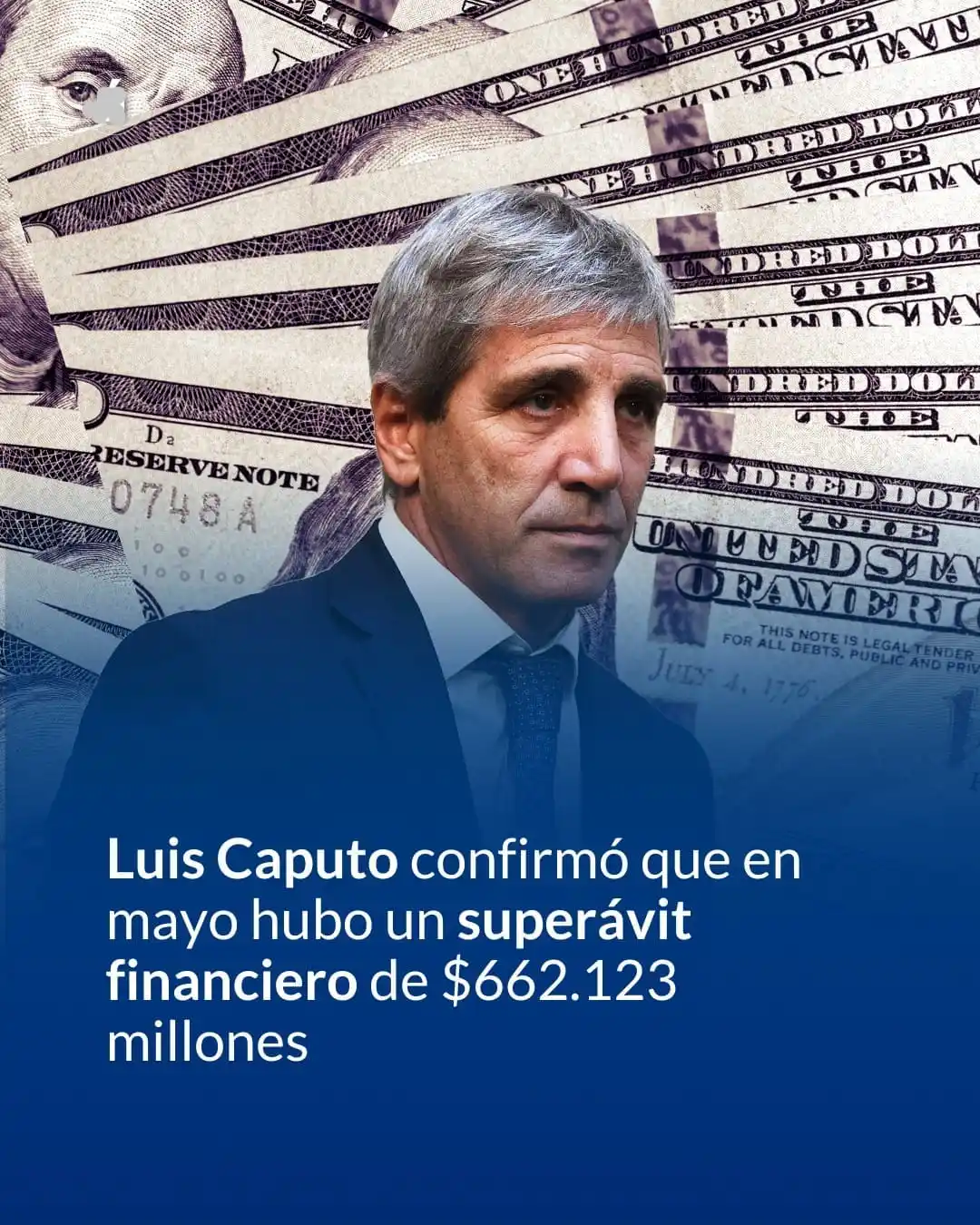 Image from APOYO AL PRESIDENTE - 🦁Leones Por La Libertad Tucumán Noticias 💜🤍💜🤍🇦🇷: *Ajuste fiscal: Luis Caputo confirmó que en mayo hubo un superávit fin...