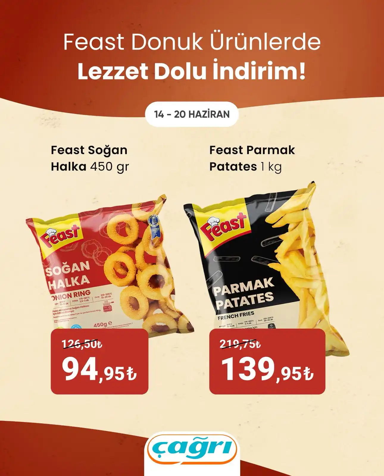Image from Çağrı Market: *Aperatif Lezzetlerde İndirim!*🥳 *Feast Donuk Ürünlerde Lezzet Dolu ...