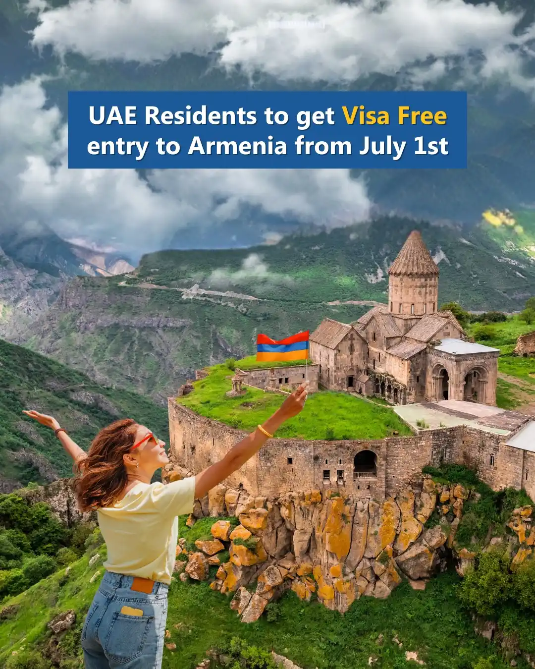 Image from Holiday Factory: Armenia will offer 𝘃𝗶𝘀𝗮-𝗳𝗿𝗲𝗲 entry to residents of the UAE sta...