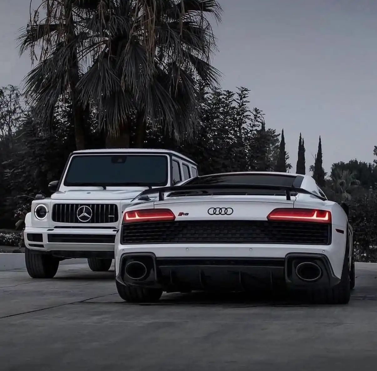 Image from Ferrari, Mercedes, Porsche & cia | Carros de Luxo: Audi R8 X Mercedes G63 🕊️...