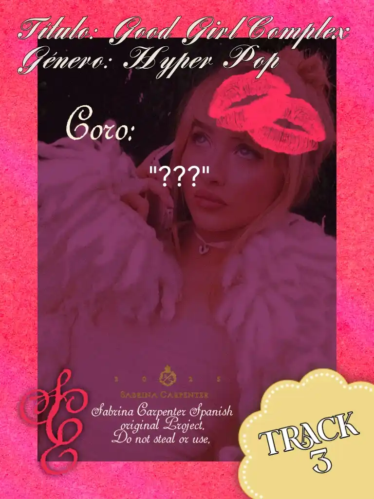 Image from Sabrina Carpenter | Español 🐾: Bien, el género es Hyperpop.  ¿Cuál será el coro para el *track 3*? 👀...