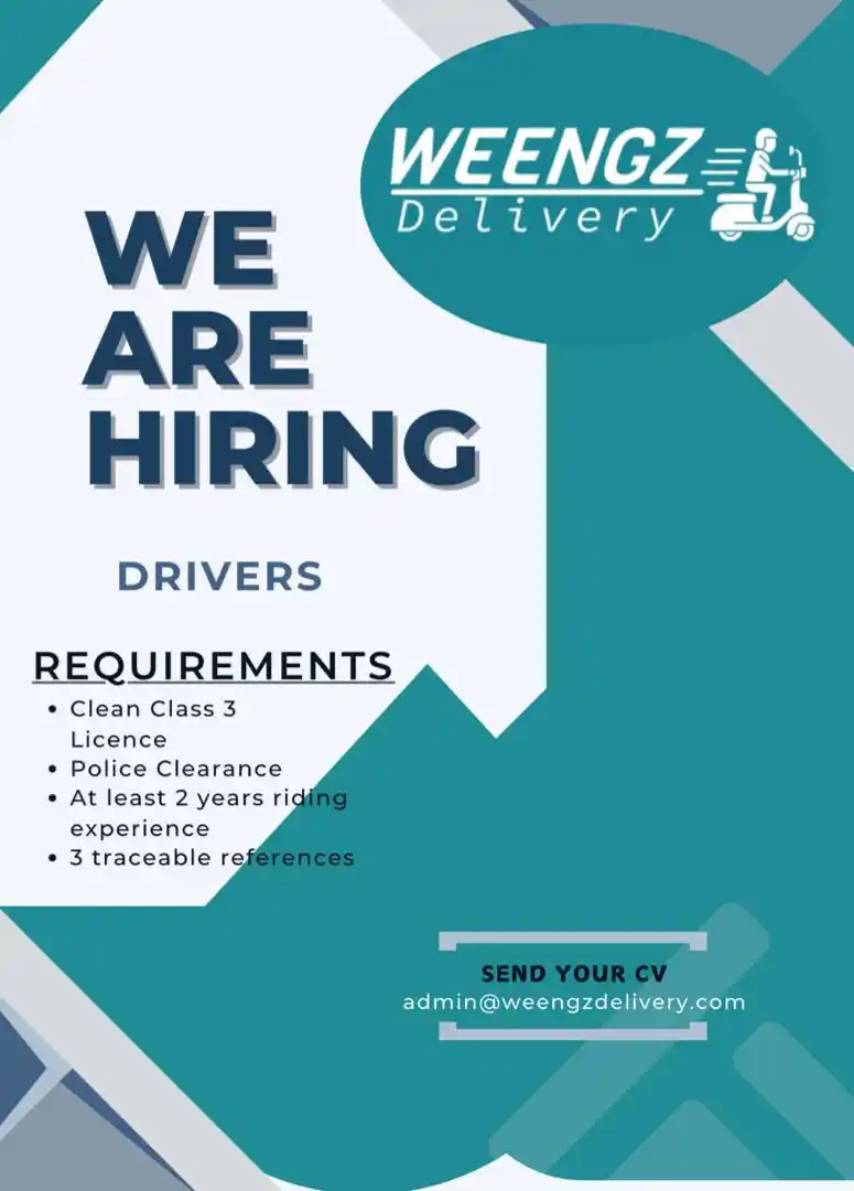 Image from Job Opportunities For Everyone: Bikers Clean class 3  Contact us on 0771927479...