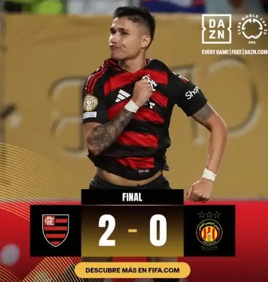 Image from *TODO EL FÚTBOL DEL MUNDO*⚽🏆🌍: *❤🖤CLUBE DE REGATAS DO FLAMINGO 2-0 ESPÉRANCE SPORTIVE DE TUNIS💛❤*...