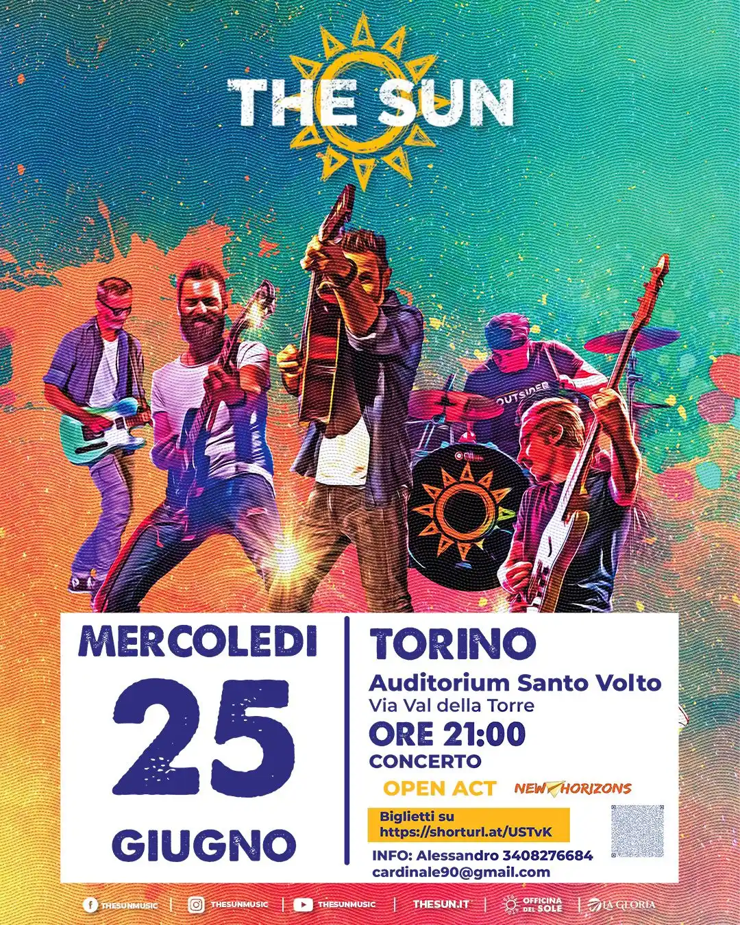 Image from The Sun Music: 𝐂𝐎𝐍𝐂𝐄𝐑𝐓𝐎 𝐈𝐌𝐏𝐄𝐑𝐃𝐈𝐁𝐈𝐋𝐄 𝐀 𝐓𝐎𝐑𝐈𝐍𝐎!  Mercoledì 25...