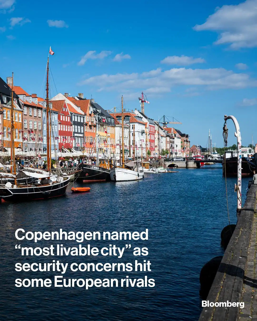 Image from Bloomberg News: Copenhagen beat out Vienna in the Economist's latest ranking of the wo...