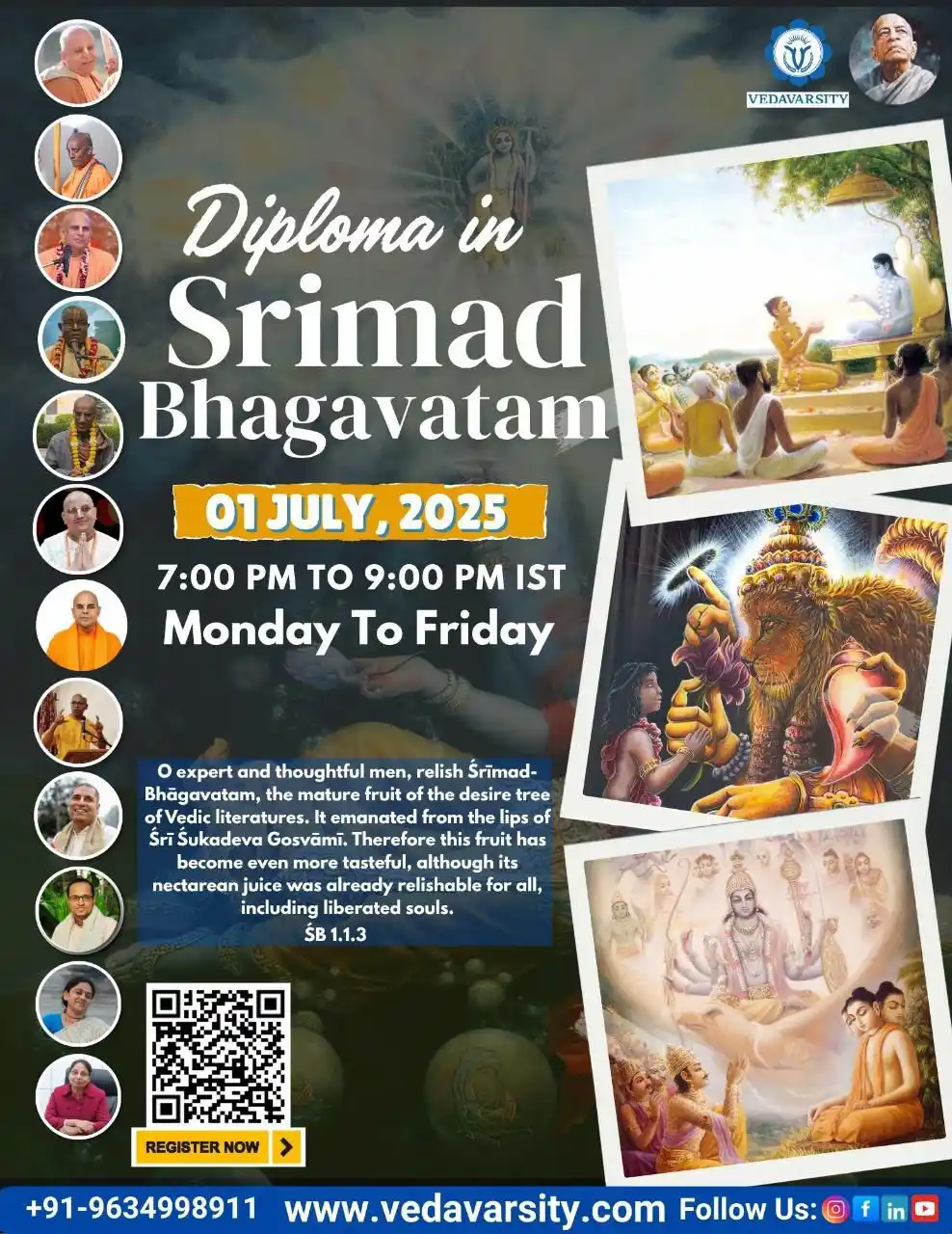 Image from Udta Akash: 🪔 *Diploma in Śrīmad-Bhāgavatam* A 3-Month Online Journey Through All...