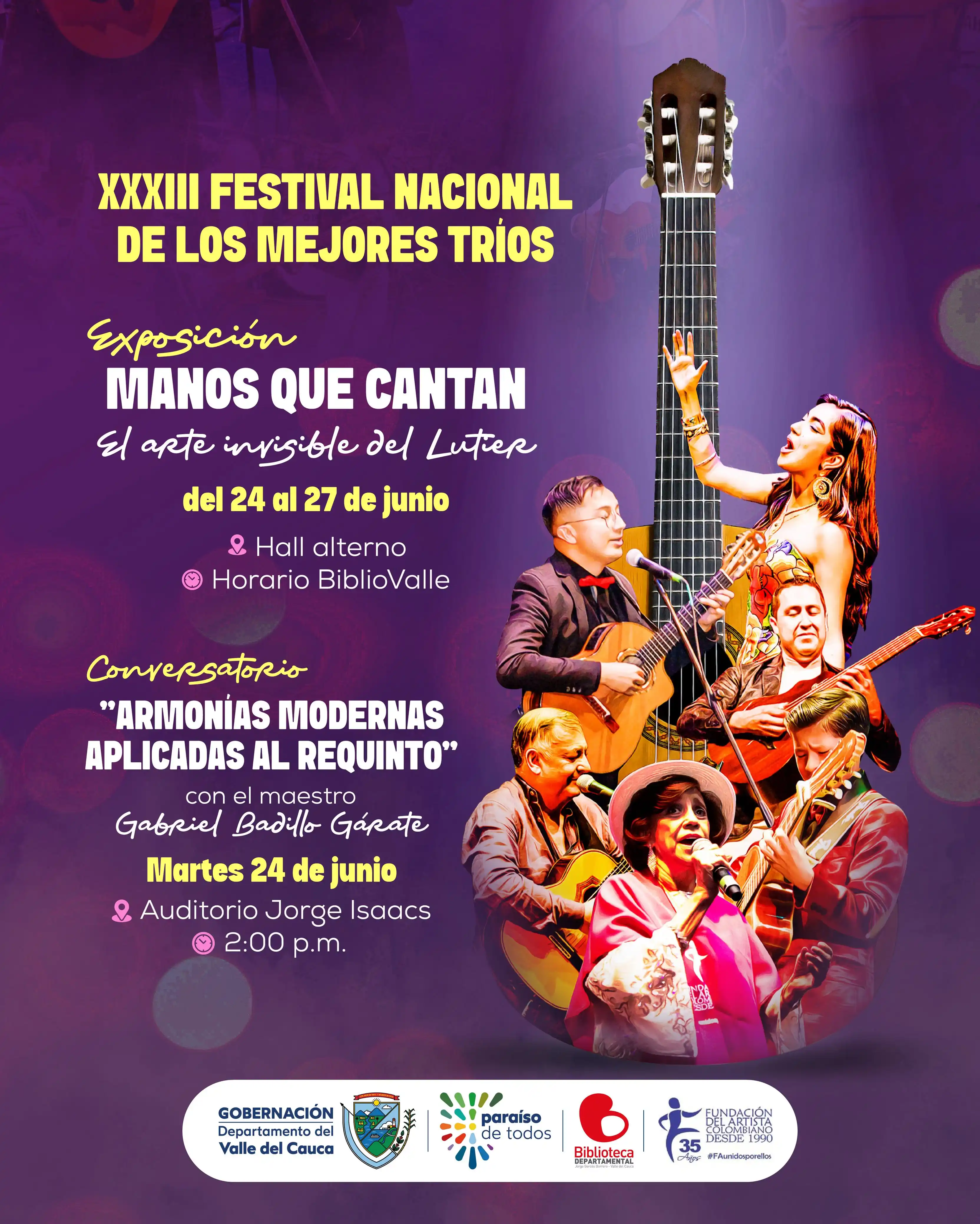 Image from @bibliovalle: 🌟🎻 Este 24 de junio, el Auditorio Jorge Isaacs vibrará con el conver...