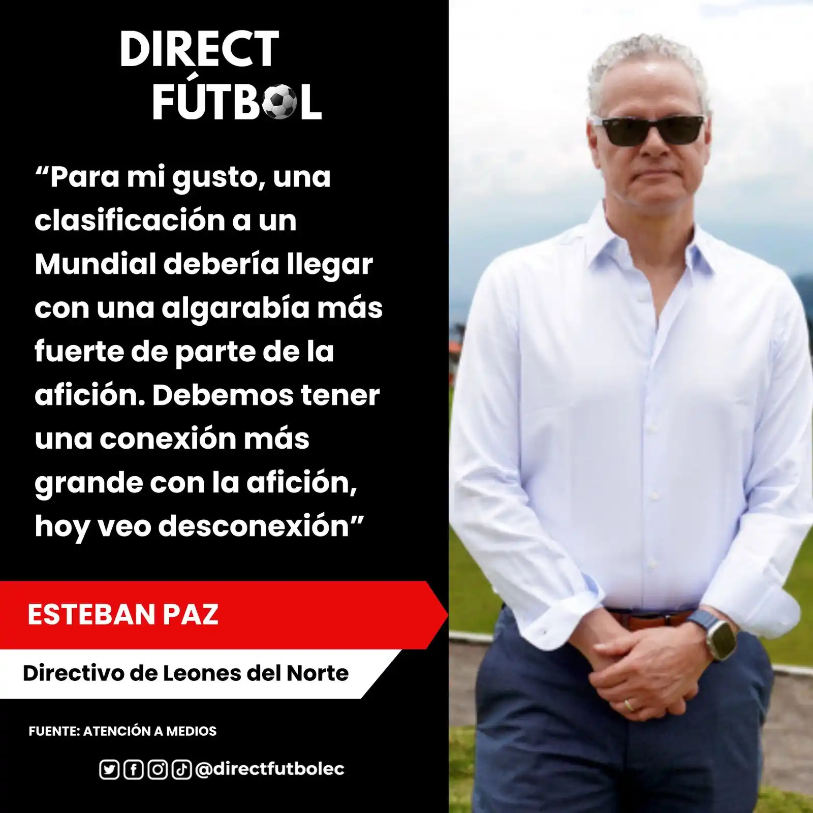 Image from DIRECT FÚTBOL: Esteban Paz siente que la afición no está tan contenta por el pase de ...