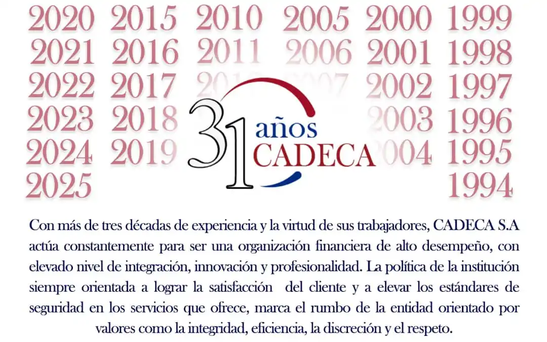 Image from CADECA-Casas De Cambio: ❗ FELIZ ANIVERSARIO 31‼️ 🎊"Hoy celebramos 3️⃣1️⃣años de confianza, t...