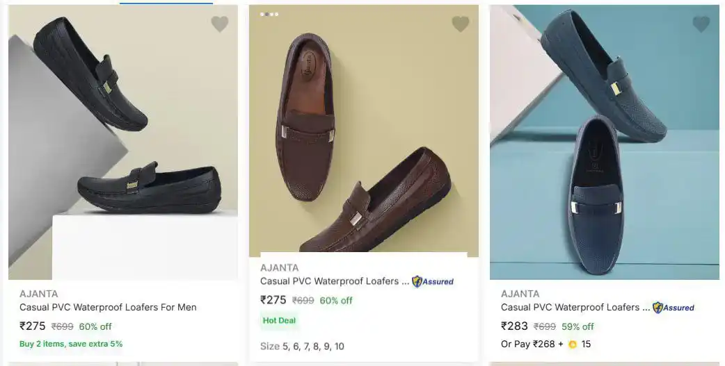 Image from DealsHub India: Flipkart | AJANTA Men's Casual Shoes Starts at Rs.275 👉Link- https:/...