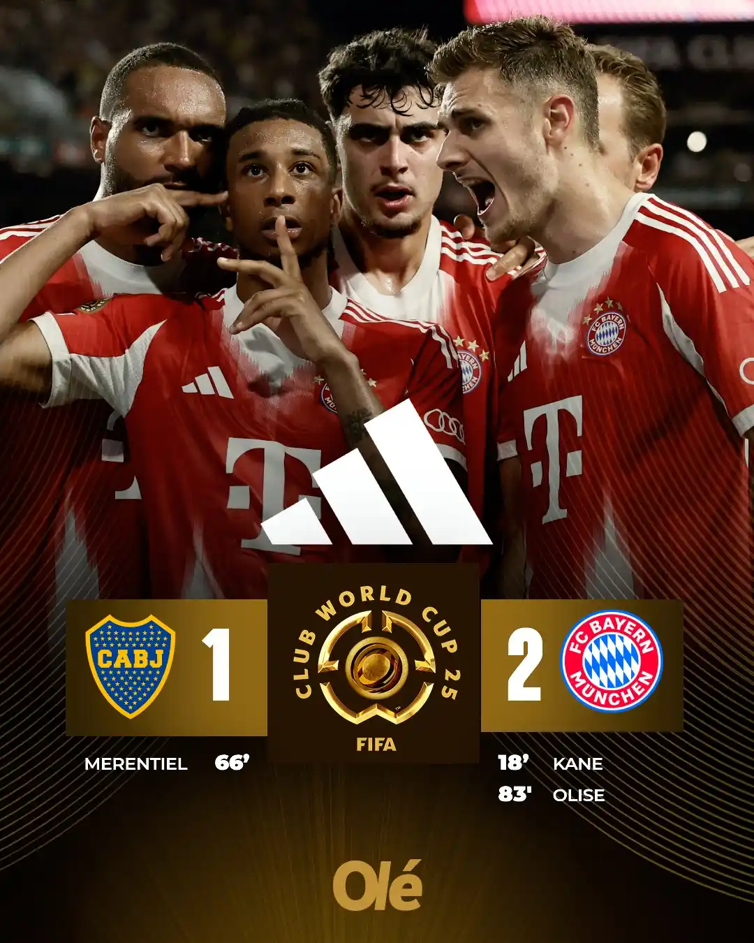 Image from FIFA CLUB WORD CUP ✅: 🚨🏆 GANÓ BAYERN MUNICH Y BOCA YA NO DEPENDE DE SÍ MISMO  ⚽️ El conjun...