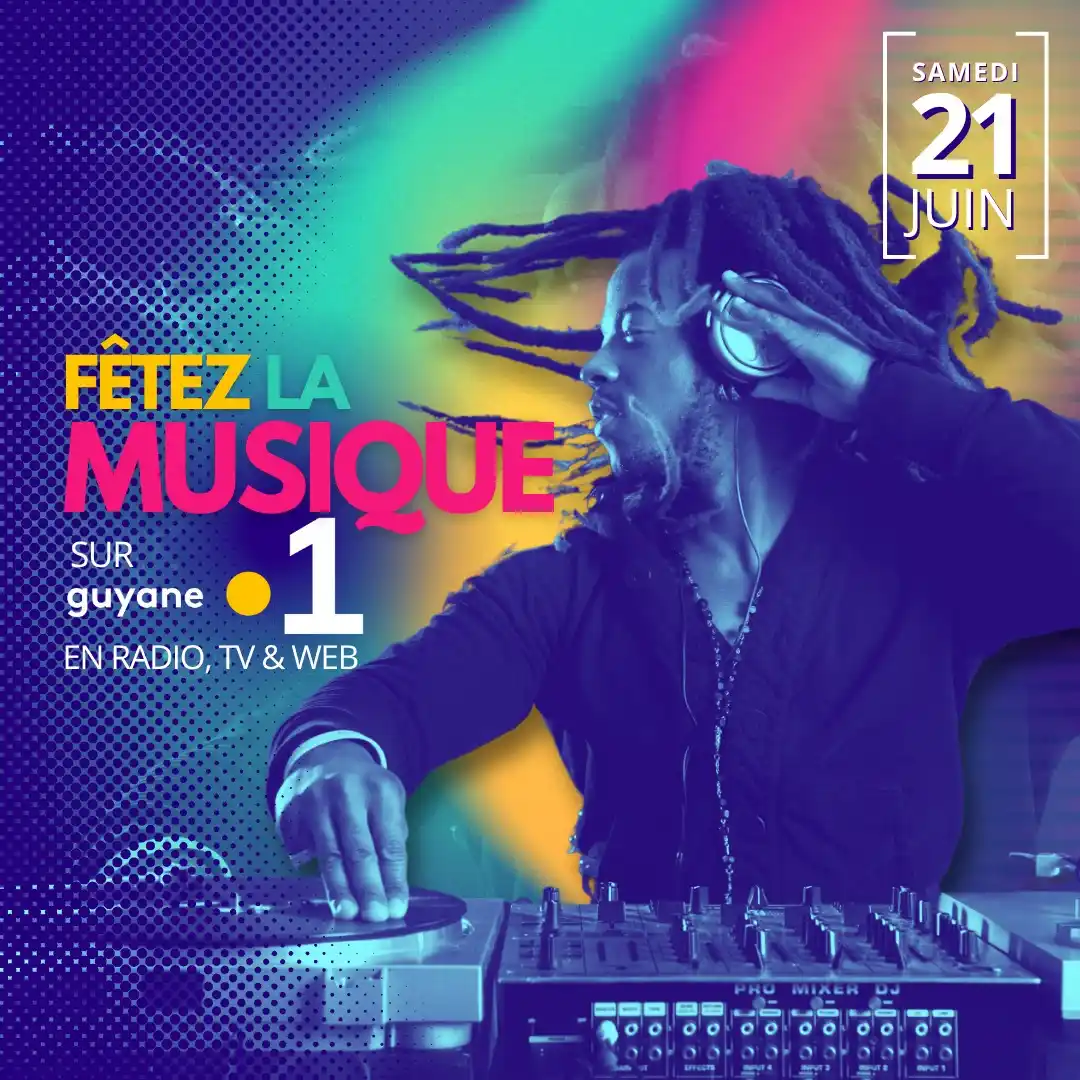 Image from Guyane La 1ère: 🎶Guyane la 1ère célèbre la Fête de la Musique avec une programmation ...