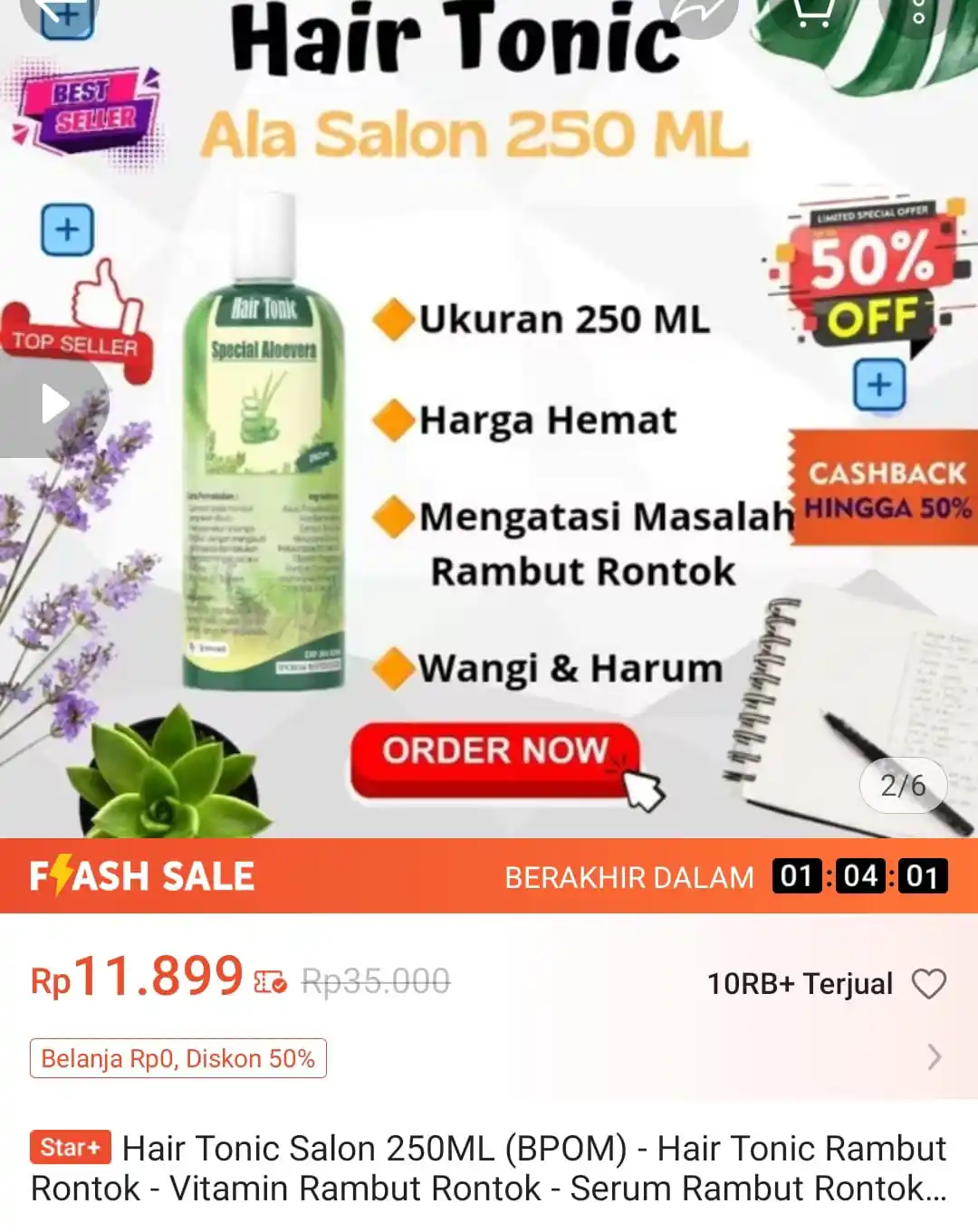 Image from Racun Shopee ♥: Hair Tonic Salon 250ML (BPOM) - Hair Tonic Rambut Rontok - Vitamin Ram...