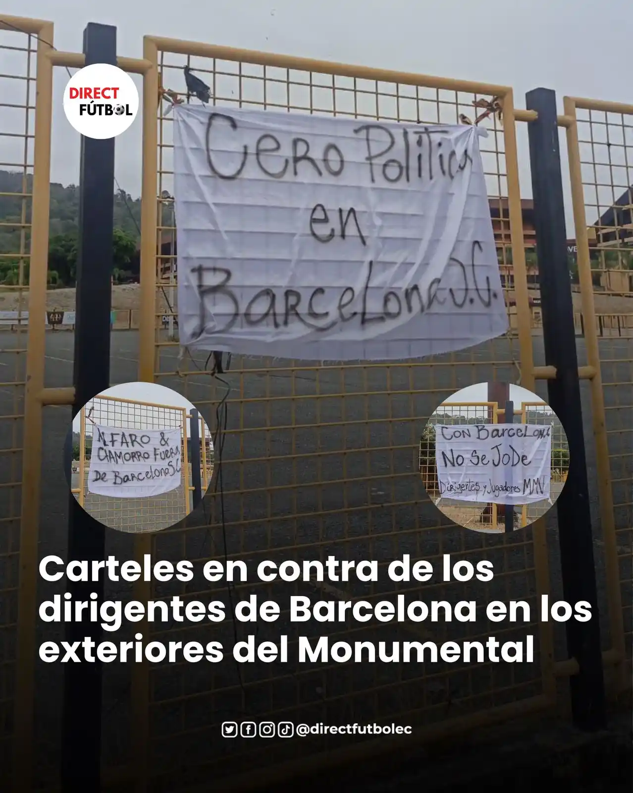 Image from DIRECT FÚTBOL: 🚨 Han puesto carteles en contra de los dirigentes de <a class="text-b...