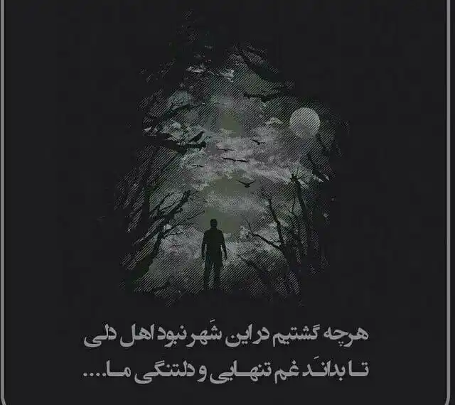 Image from متن های ناب 🎀: هر چه گشتیم در این شهر نبود اهل دلی تا ابد غم تنهایی و دلتنگی ما......