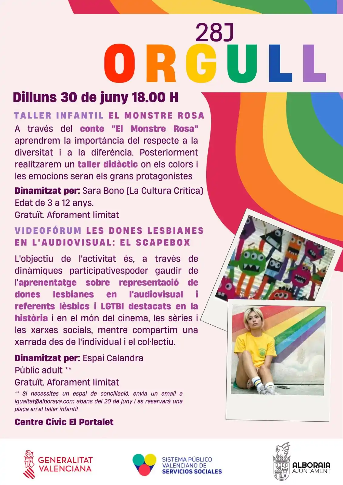 Image from Ajuntament d'Alboraia: 🟣 *IGUALTAT* 🏳️🌈 Et presentem dos de les activitats de la nostra p...