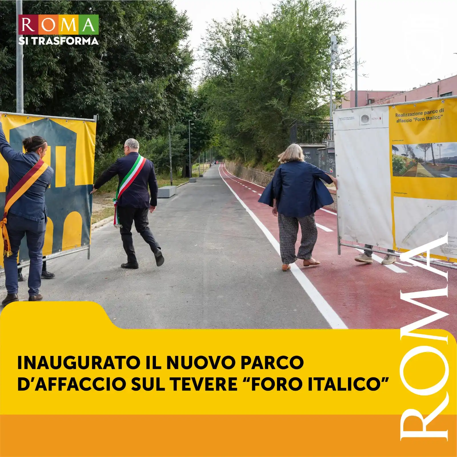 Image from Roma Capitale: 📣🌳 *Inaugurato il parco d'affaccio  sul Tevere "Foro Italico".*   ✅ ...