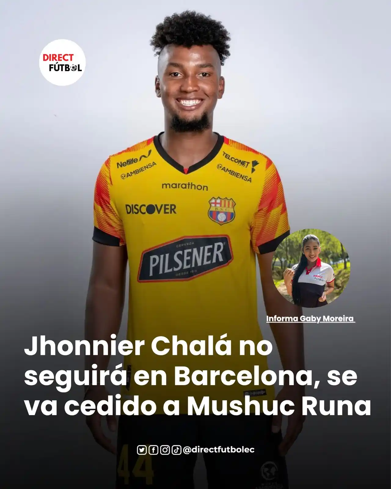 Image from DIRECT FÚTBOL: 🚨 Jhonnier Chalá🇪🇨⚽️ se va de <a class="text-blue-500 hover:underli...