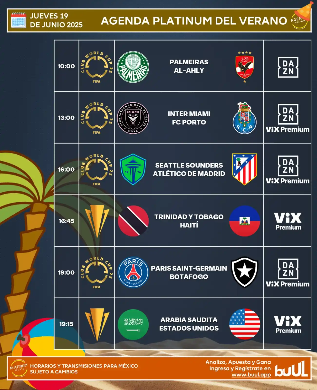 Image from PLATINUM Sports: ¡JUEVES MUNDIALISTA!  🇲🇽 <a class="text-blue-500 hover:underline cur...