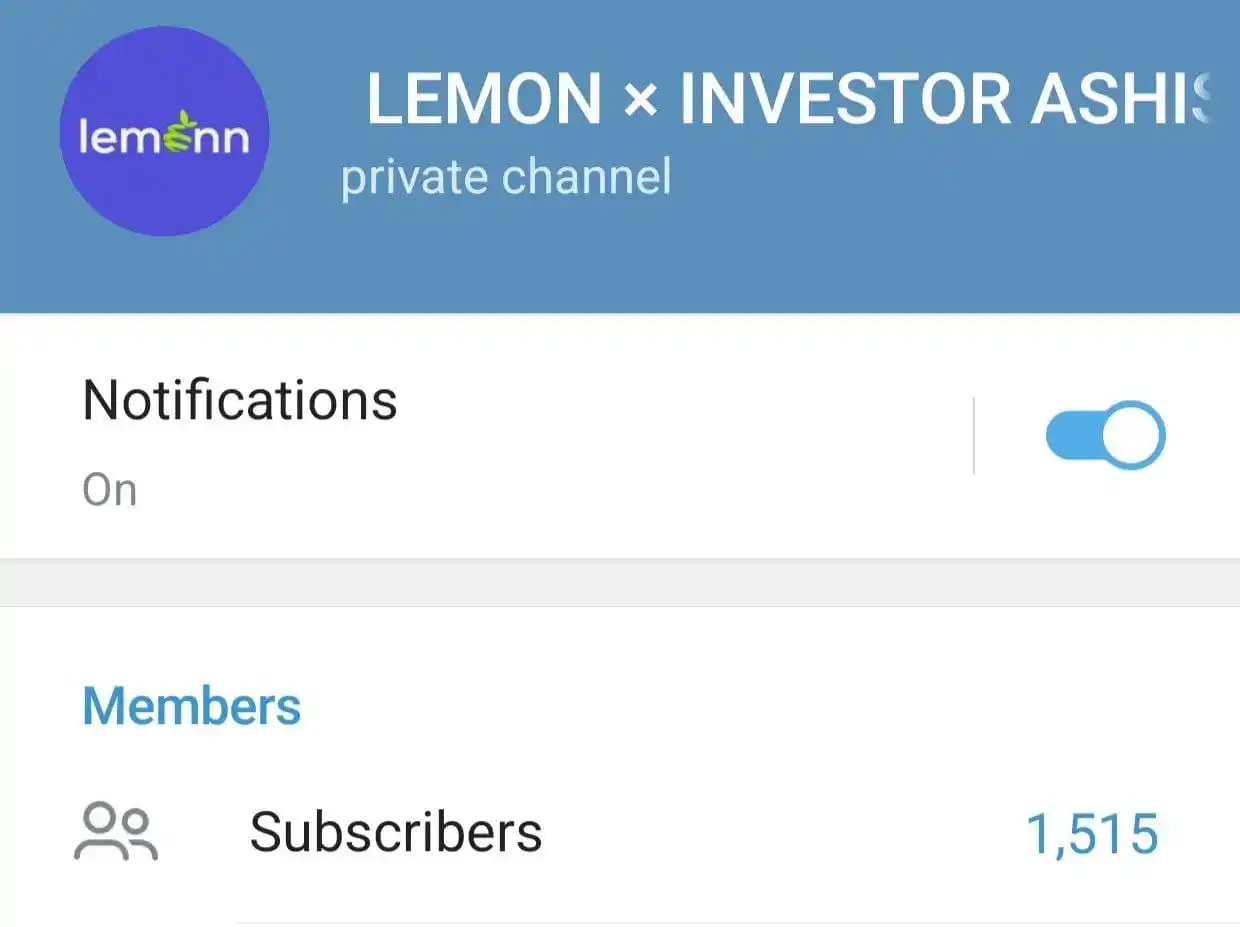 Image from INVESTOR ASHISH: ✅ *Lemonn 1500+ Family Complete* 💪 🚀 📈 *JOIN PREMIUM FREE* *( ...