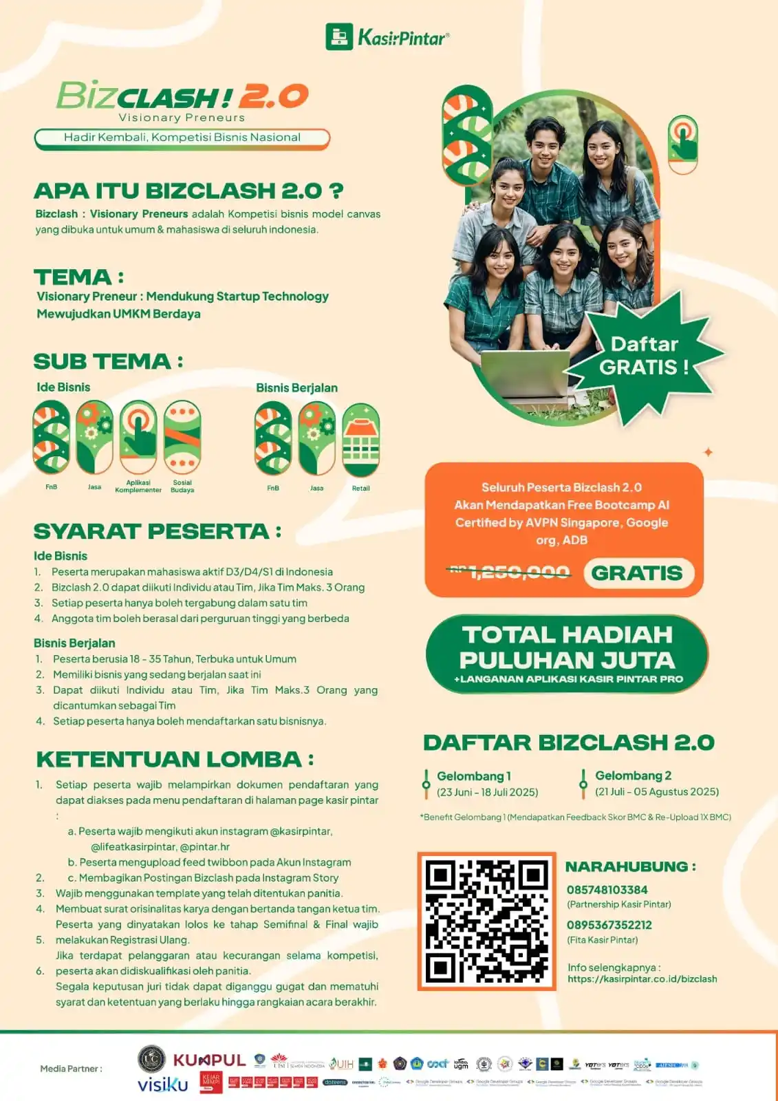 Image from Info Lomba: Lomba Bisnis Plan Nasional 2025, Gratis 🆓🆓 . . . . *🎉 BizClash 2.0 ...