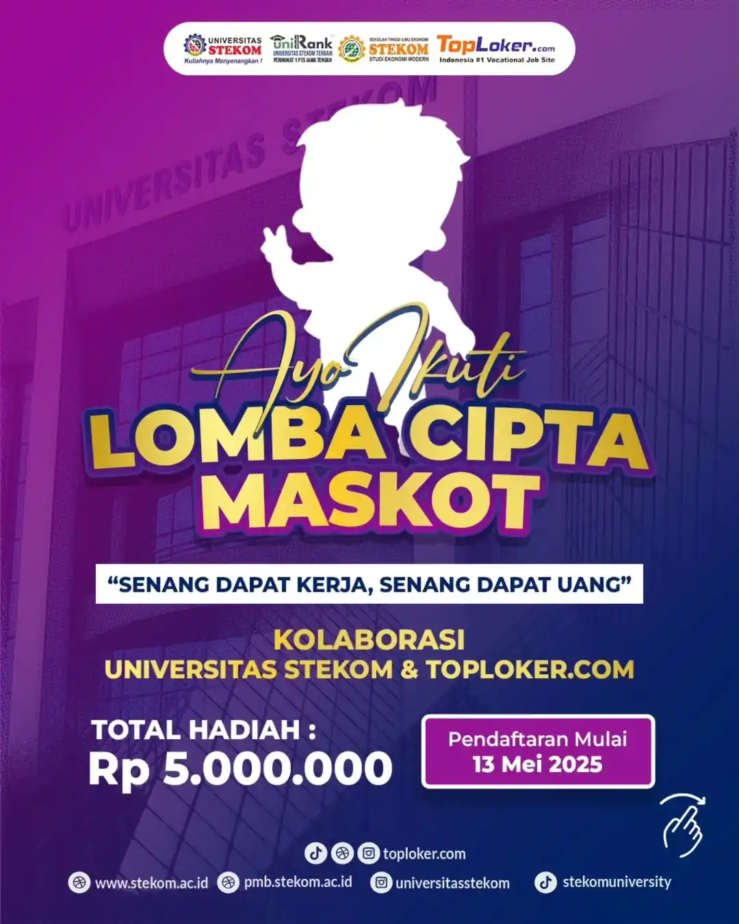 Image from Info Lomba: Lomba Cipta Maskot Nasional 2025, Gratis 🆓 . . . . Kolaborasi Univers...