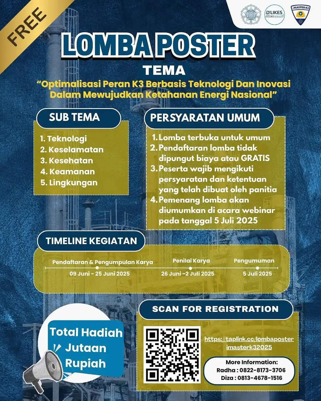 Image from Info Lomba: LOMBA POSTER NASIONAL 2025, GRATIS 🆓🆓 . . . .  🌟 Tema: “Optimalisas...