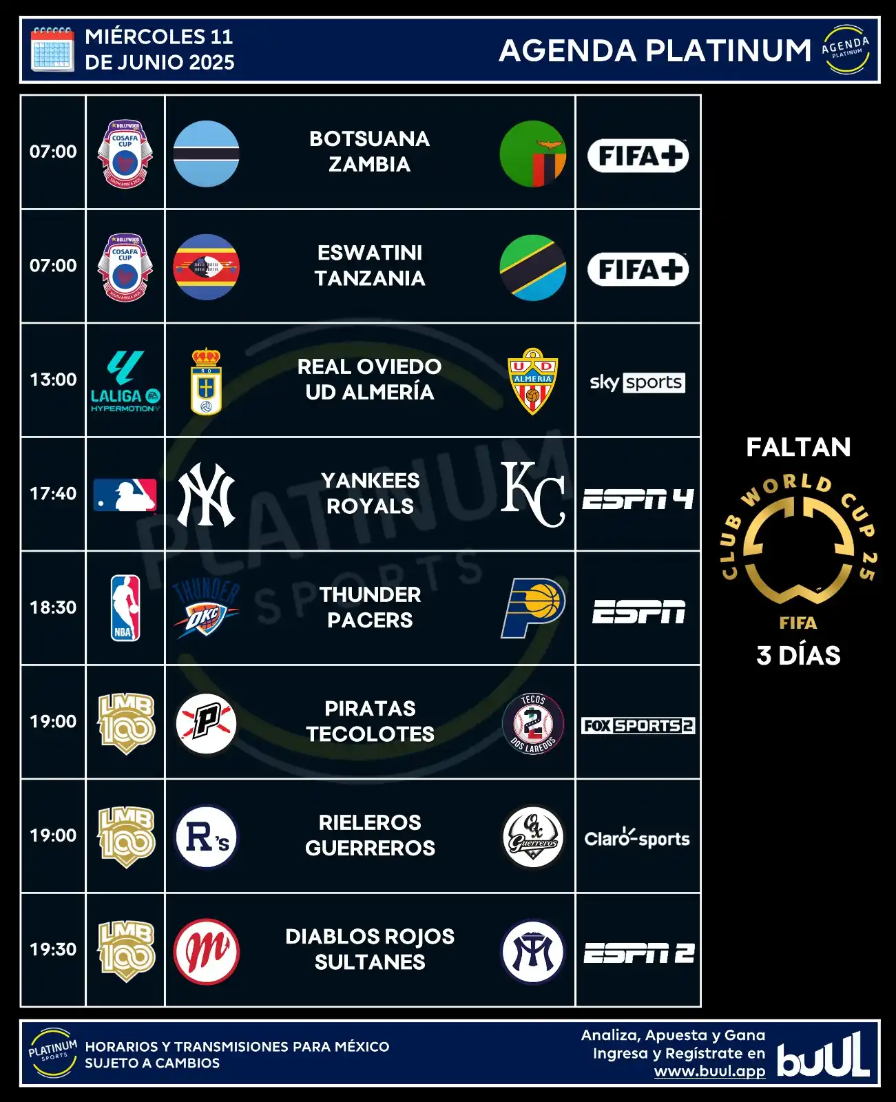 Image from PLATINUM Sports: ¡MIÉRCOLES DE NBA Y BÉISBOL! 🇲🇽 <a class="text-blue-500 hover:under...