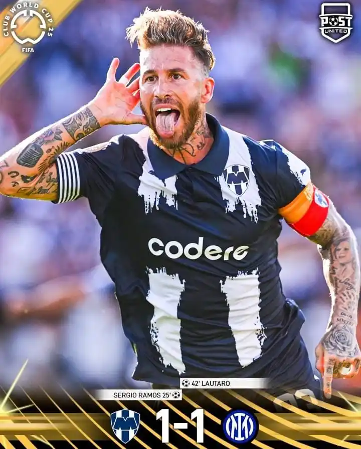 Image from *TODO EL FÚTBOL DEL MUNDO*⚽🏆🌍: *MUNDIAL DE CLUBES* *RAYADOS DE MONTERREY-INTER DE MILÁN* 💙🤍Ya va qu...
