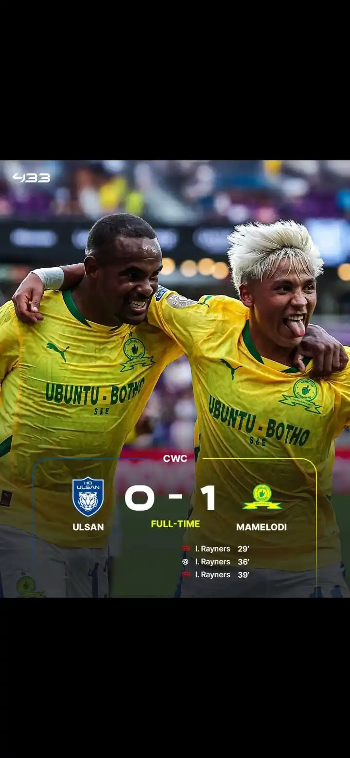 Image from *TODO EL FÚTBOL DEL MUNDO*⚽🏆🌍: *MUNDIAL DE CLUBES* *ULSAN HYUNDAI FC-MAMELODI SUNDOWNS FC* 💙💛Tras u...
