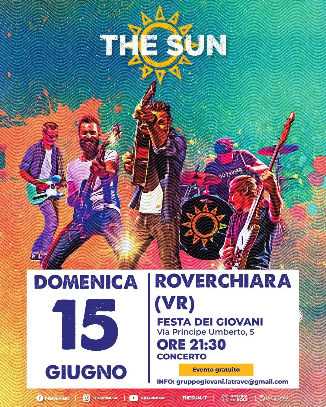 Image from The Sun Music: NUOVA TAPPA DEL TOUR 2025 DOMENICA 15 GIUGNO alle ore 21:30 non prend...