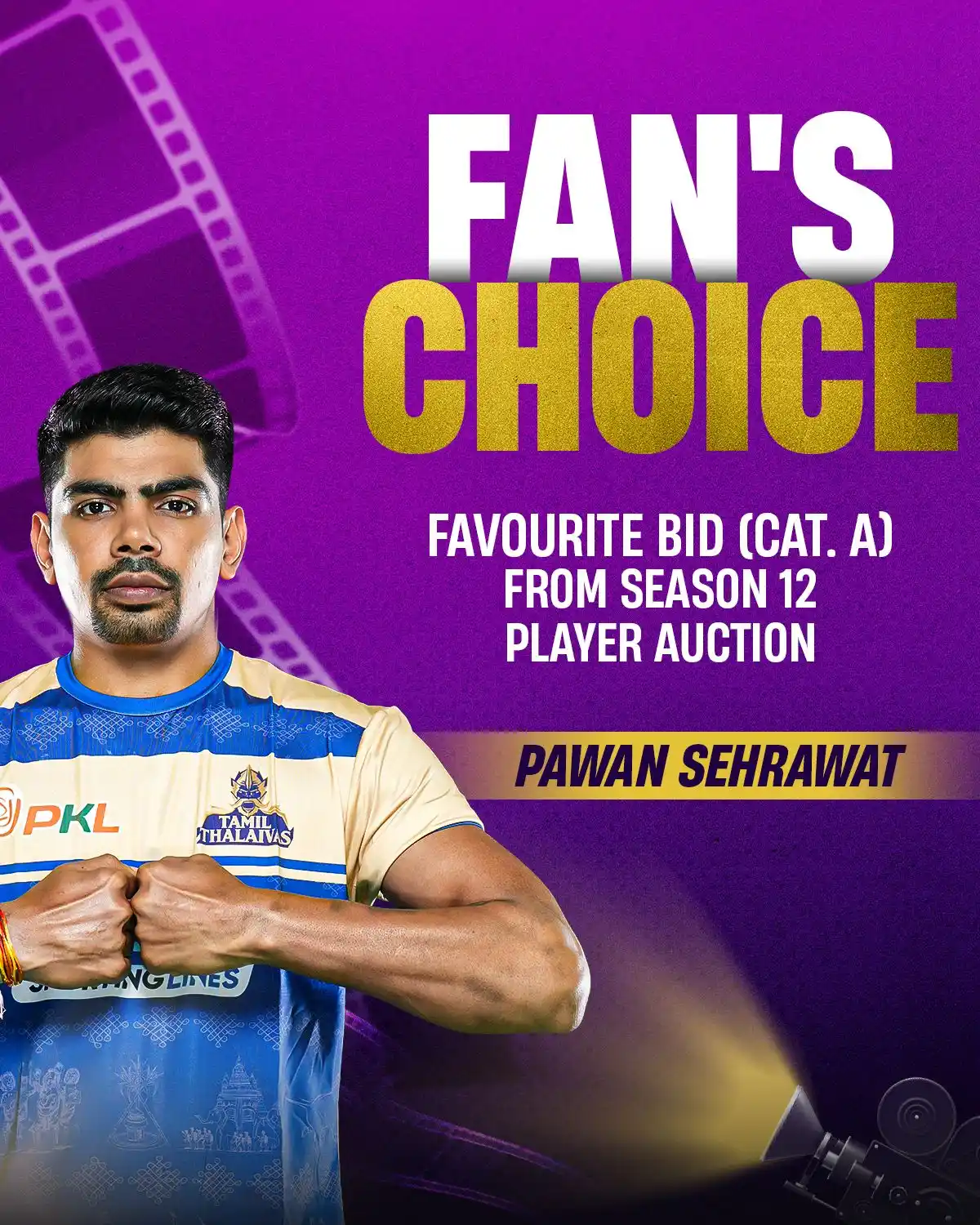 Image from Pro Kabaddi League: *Pawan Sehrawat receives all the yel𝗹𝗼𝘃𝗲 from the fans 💛* Watch ...
