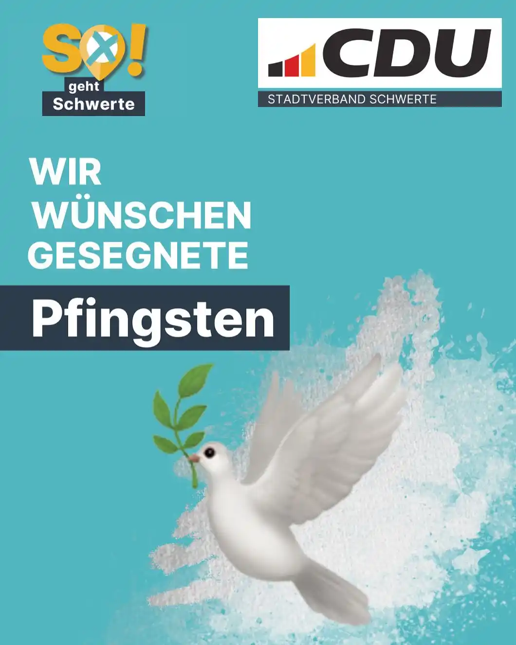 Image from CDU Schwerte: 🕊️ Pfingsten  – Zeit für Begegnung und Erholung Pfingsten ist eine sc...