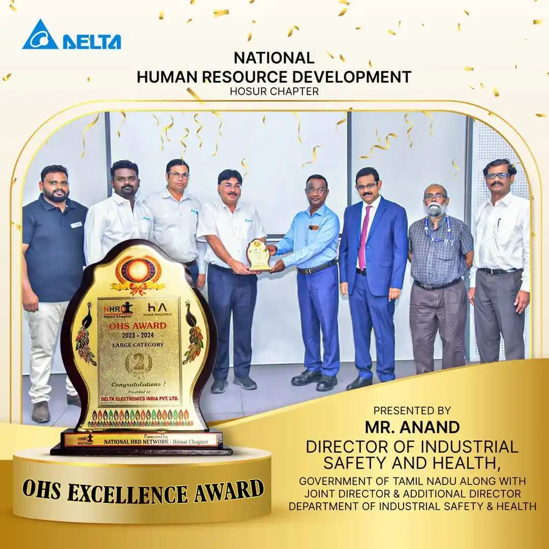 Image from Delta Electronics India: Proud Moment for Delta! Our EHS team has secured 2nd place at the OHS ...