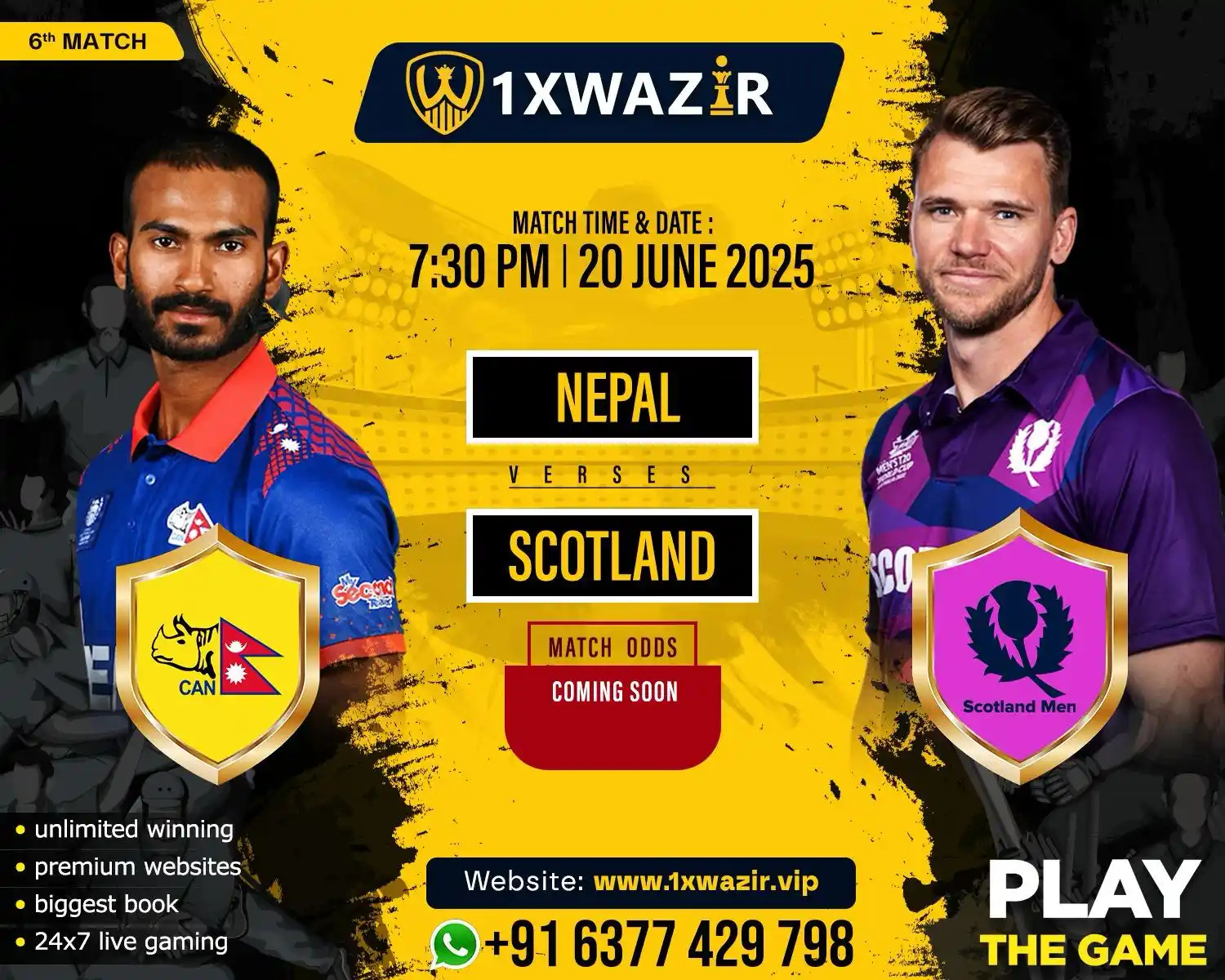 Image from 1xwazir: *SCOTLAND 🆚 NEPAL* 1xwazir.vip 🔅 1xwazir.vip 1xwazir.vip 🔅 1xwaz...
