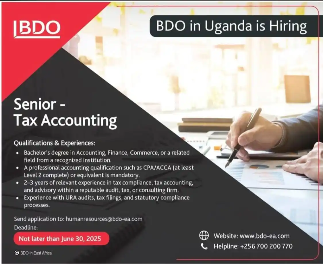 Image from OPPORTUNITY CONNECT FORUM: SENIOR - TAX ACCOUNTING JOB OPPORTUNITY AT BDO* DEADLINE: JUNE 30 20...